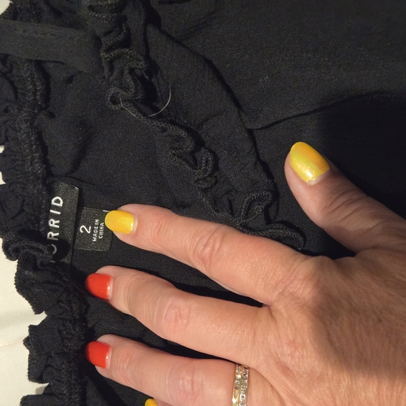 Torrid Black Ruffled Top - Picture 3 of 3